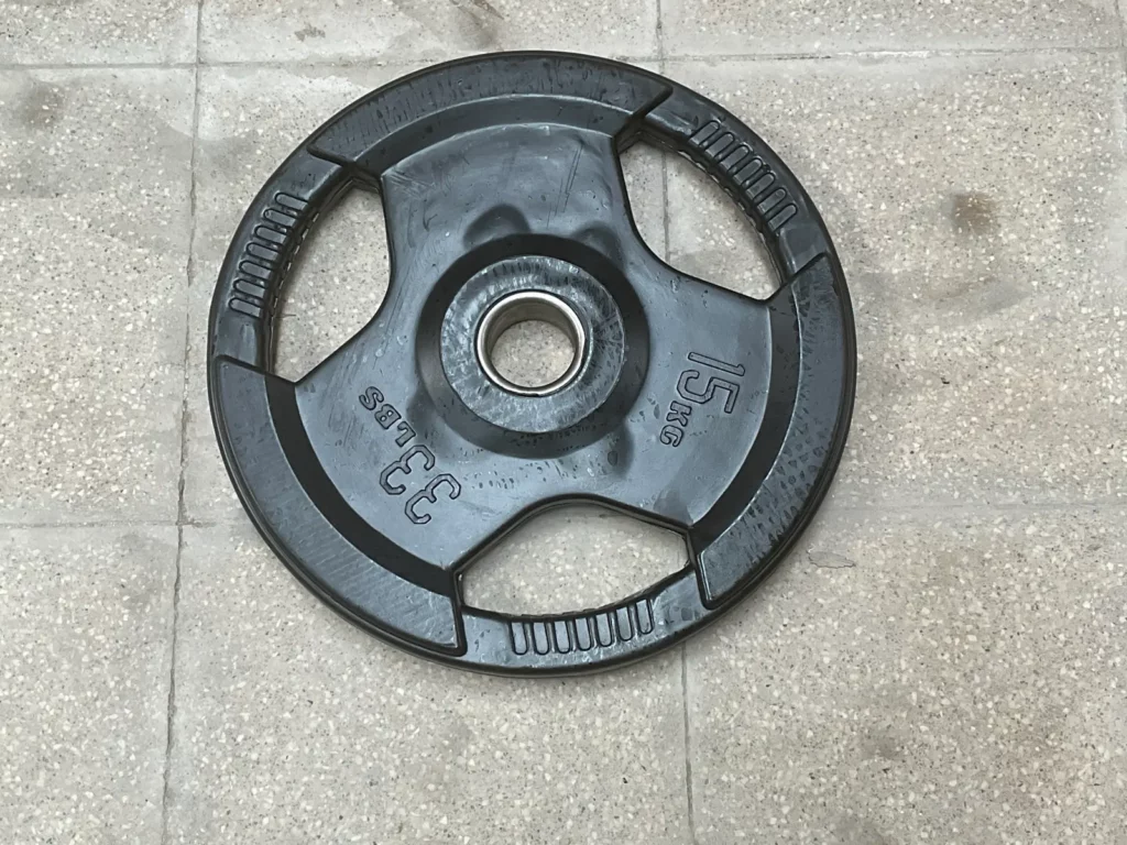 Rubber plated 50mm Halterschijf 15kg