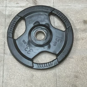 Rubber plated 50mm Halterschijf 15kg